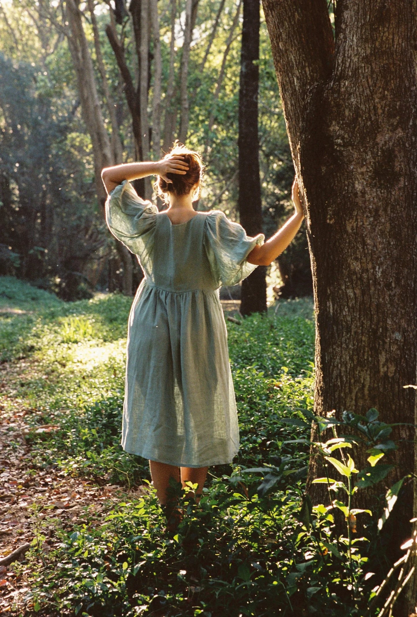 Sofia dress in Sage green