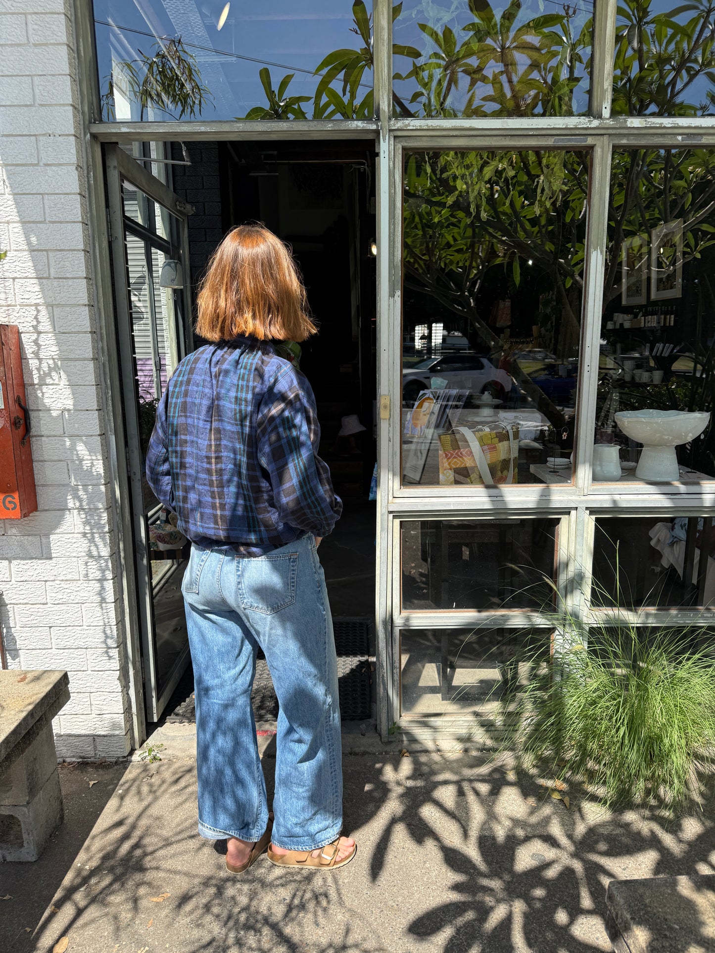 Soho blouse - Blue plaid