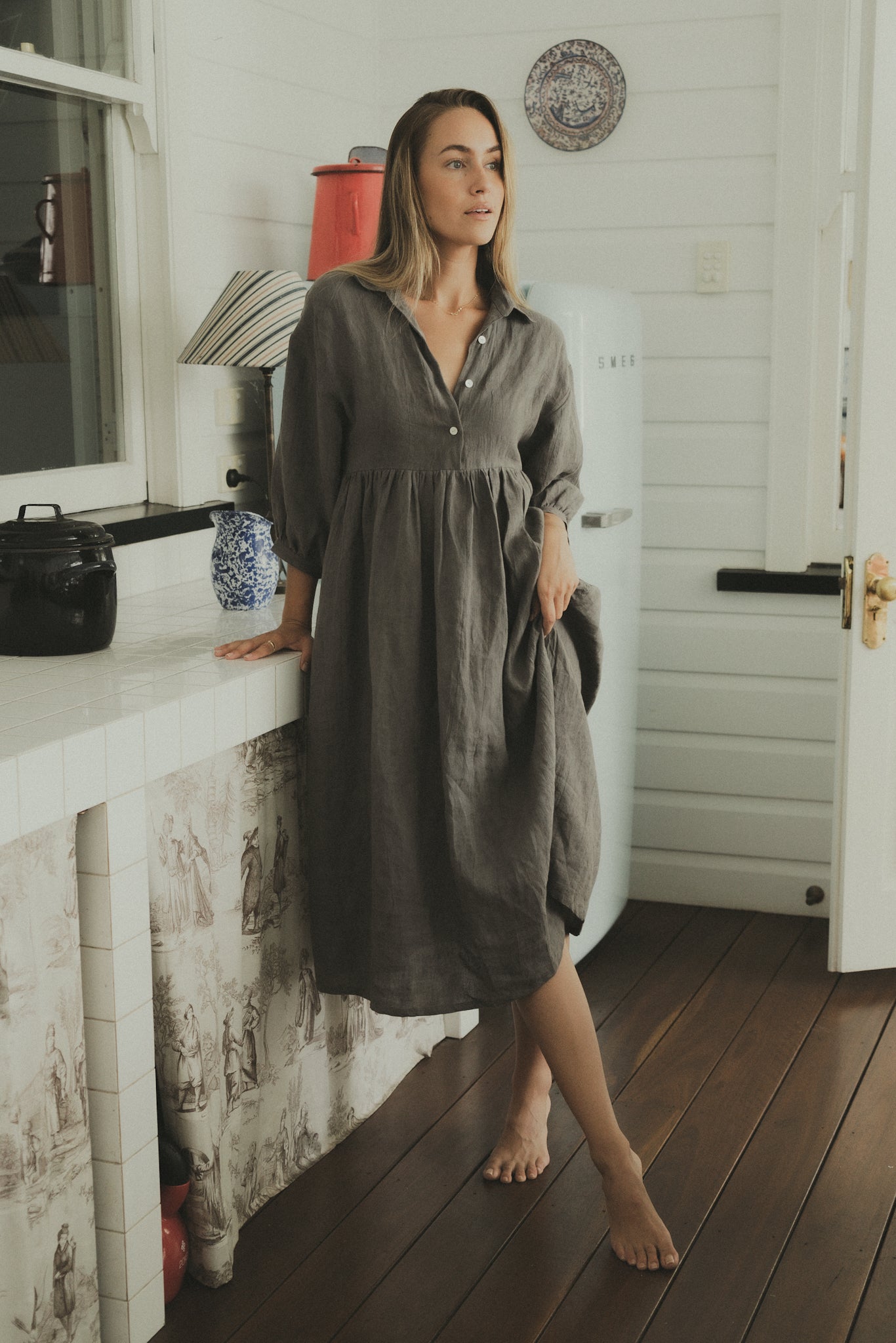 slate grey dress Grace dress