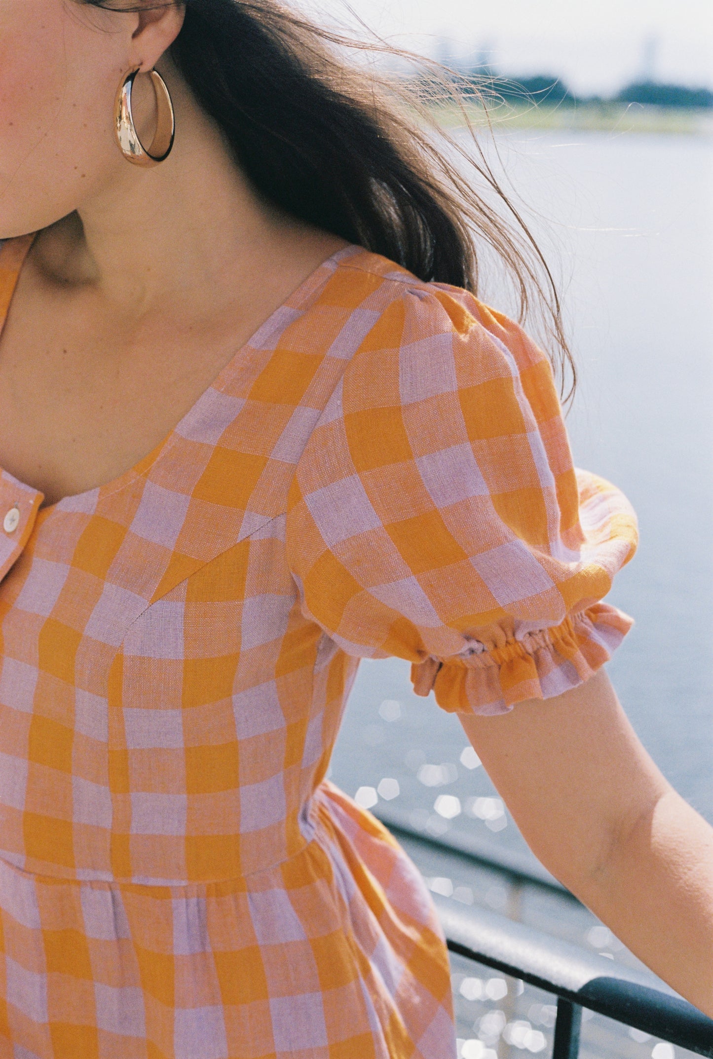 Marigold Dress - Orange & lilac