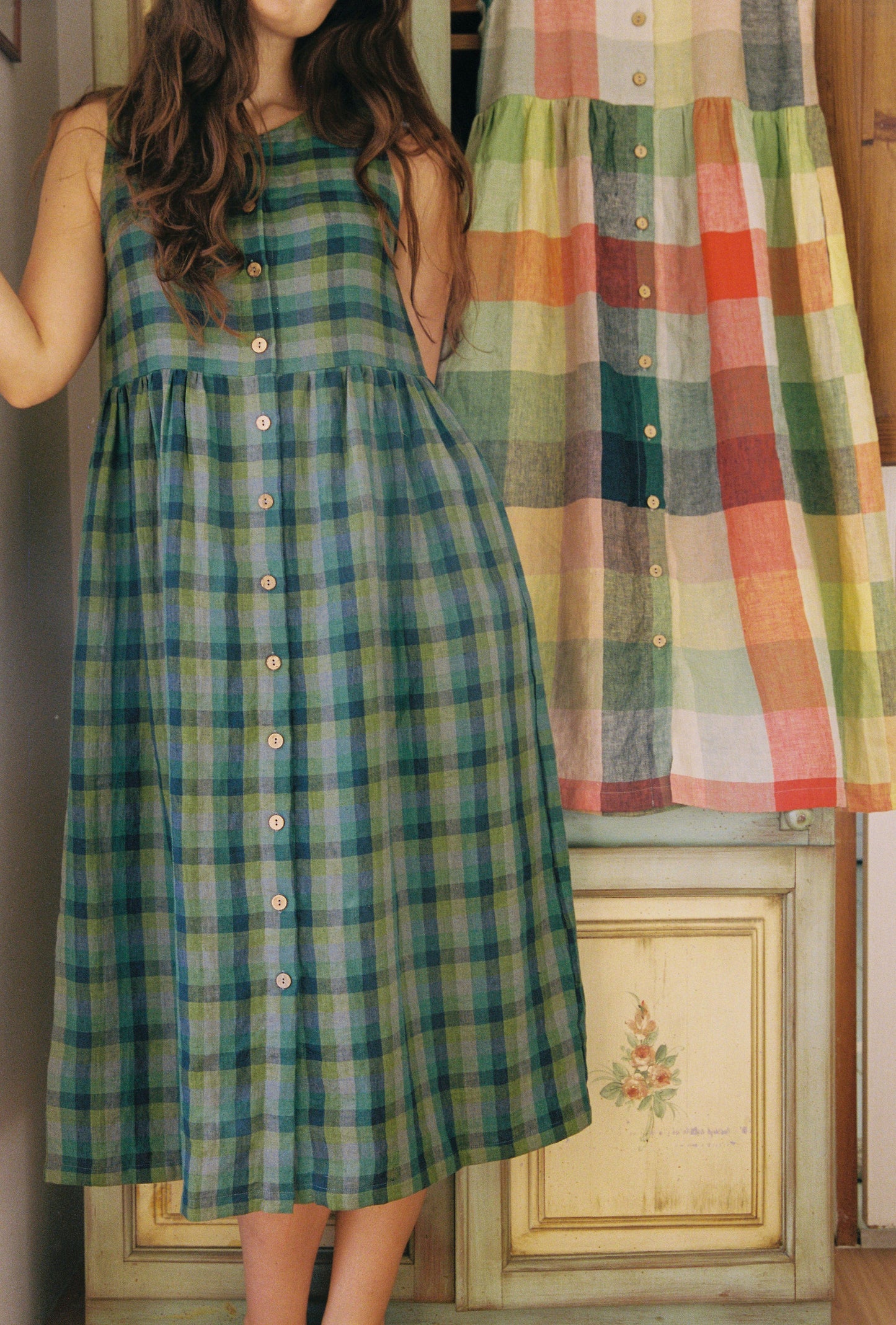 Lucia dress - Blues & greens