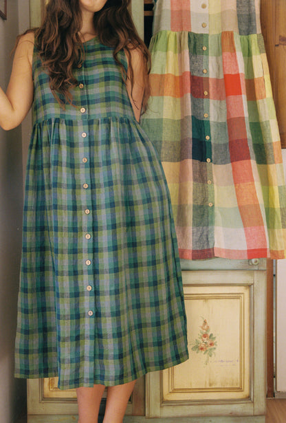Lucia dress - Blues & greens