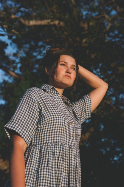 Santa Fe dress - Blue gingham