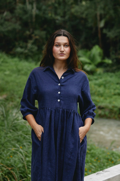 Grace dress Indigo