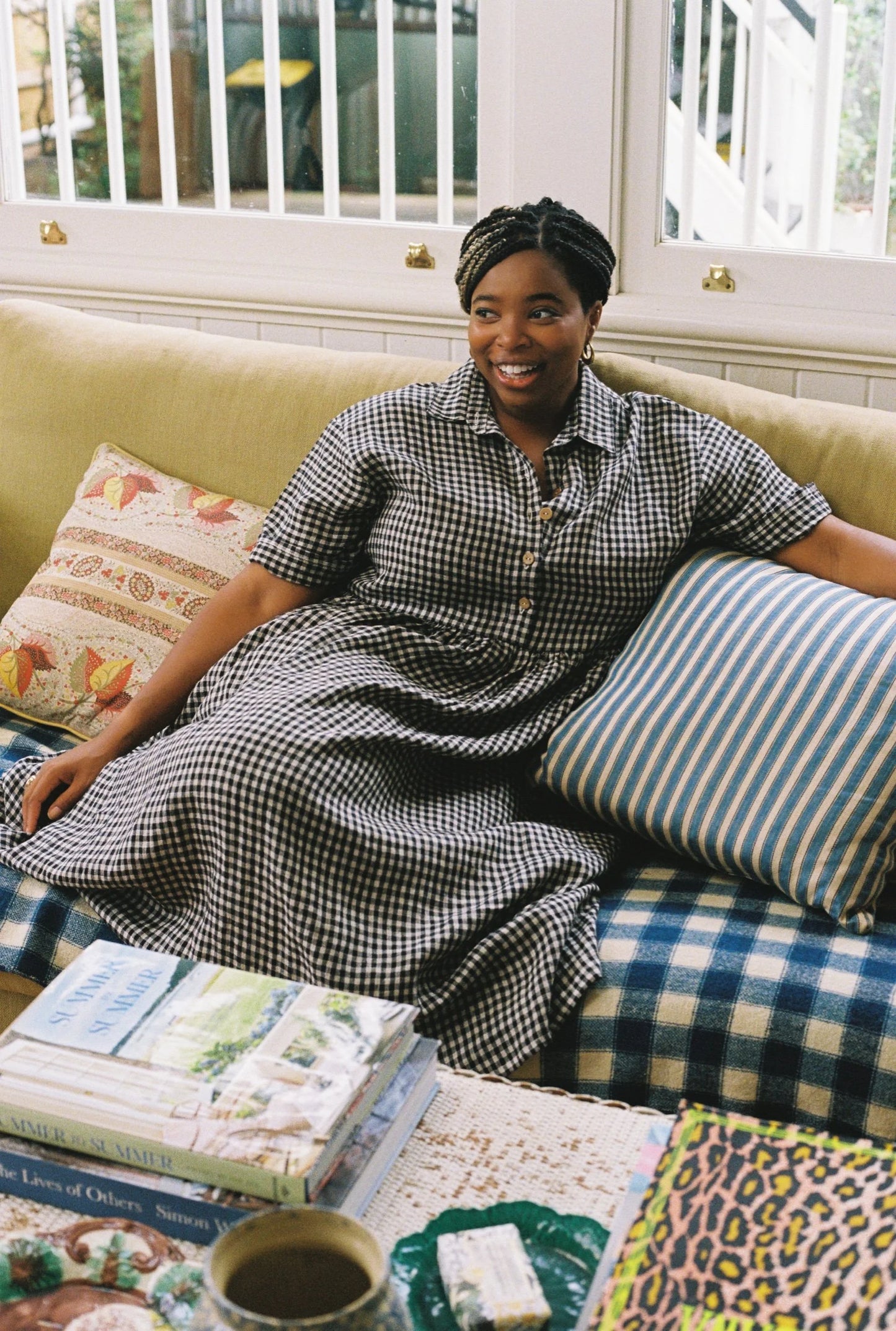 Santa Fe Black & oatmeal gingham