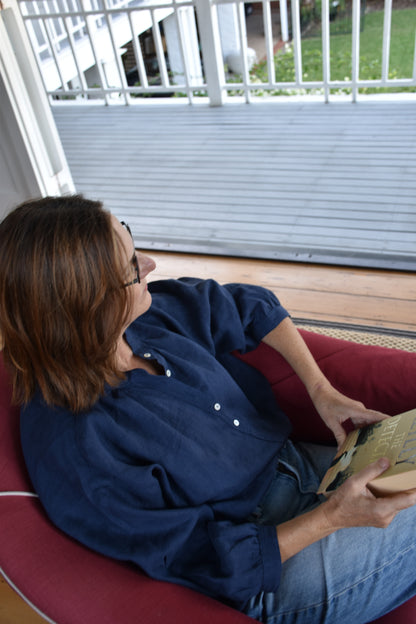 Soho blouse - Indigo linen