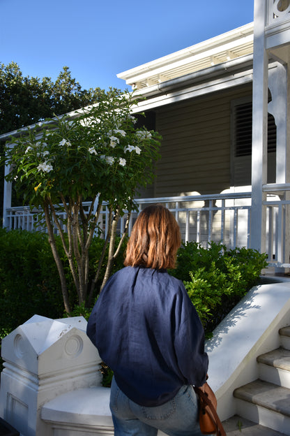 Soho blouse - Indigo linen
