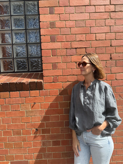 Soho blouse - slate grey