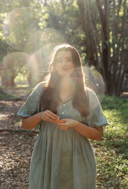 Sofia dress in Sage green