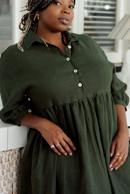 Grace dress Military green