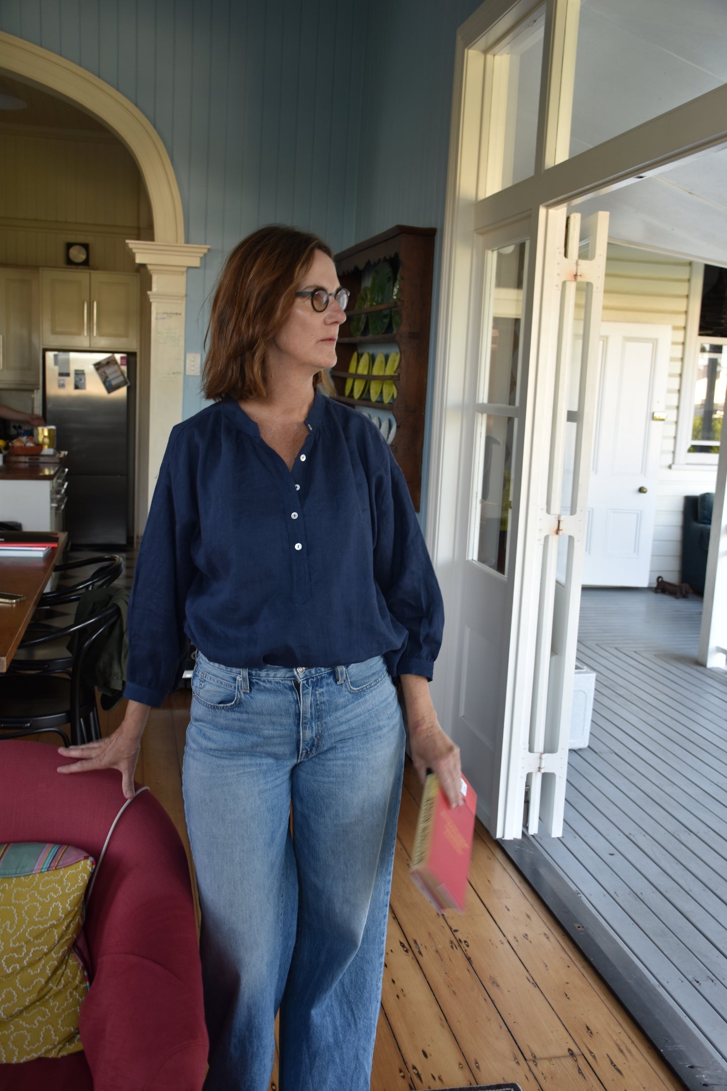 Soho blouse - Indigo linen