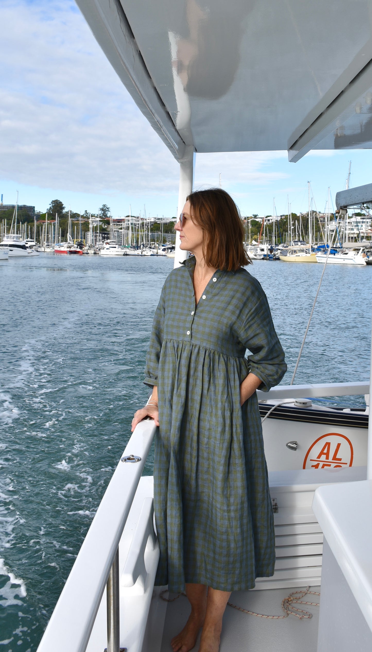 Grace dress - Moody blues