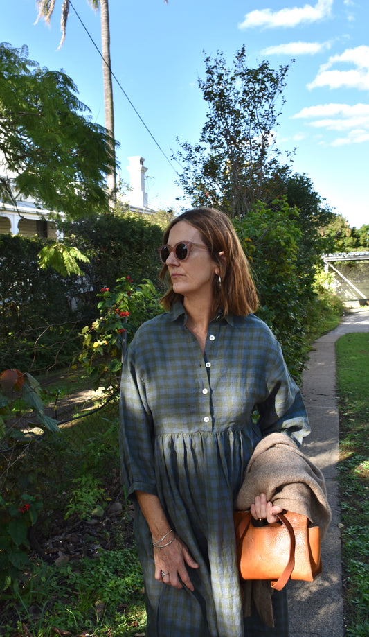 Grace dress - Moody blues