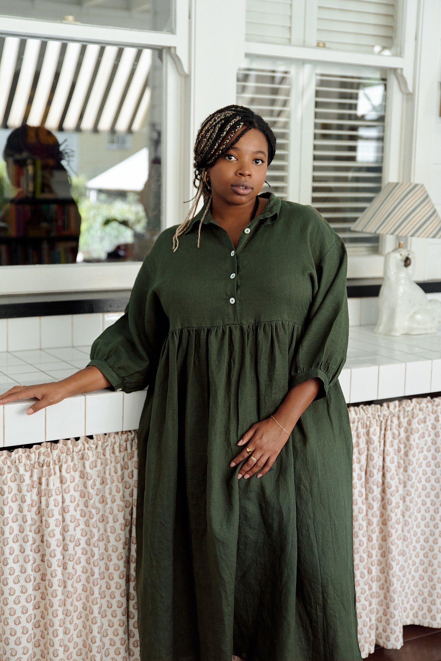 Grace dress Military green