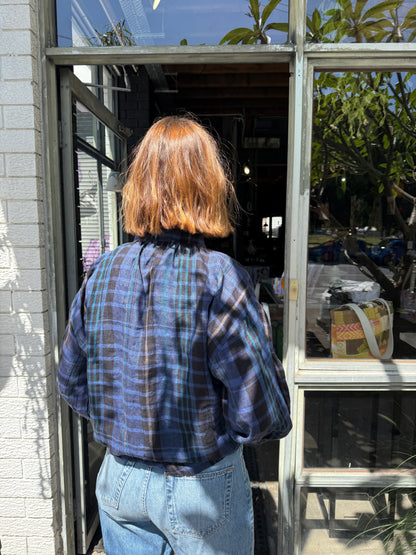 Soho blouse - Blue plaid