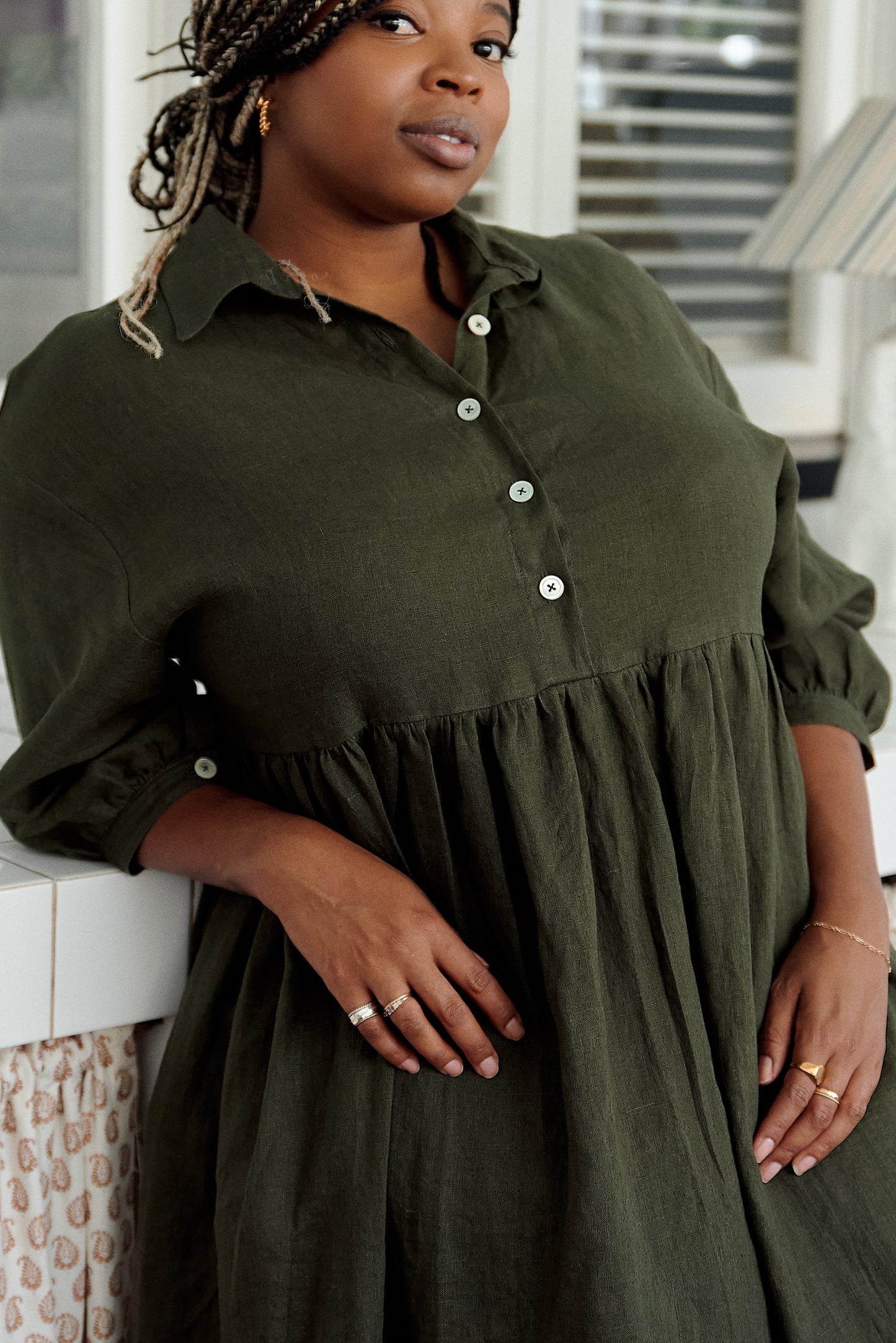 Grace dress Military green