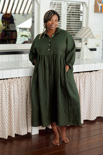 Grace dress Military green