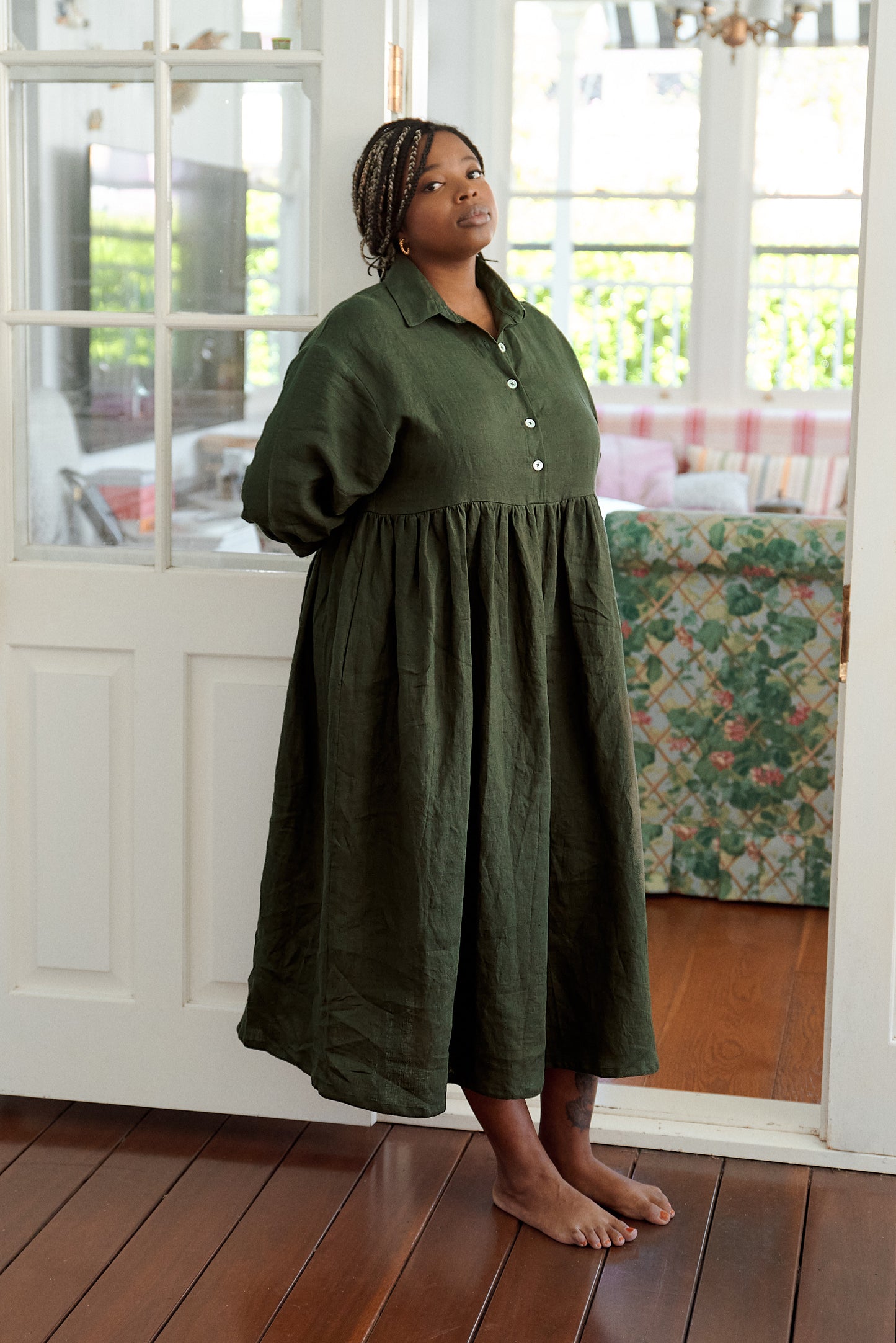 Grace dress Military green