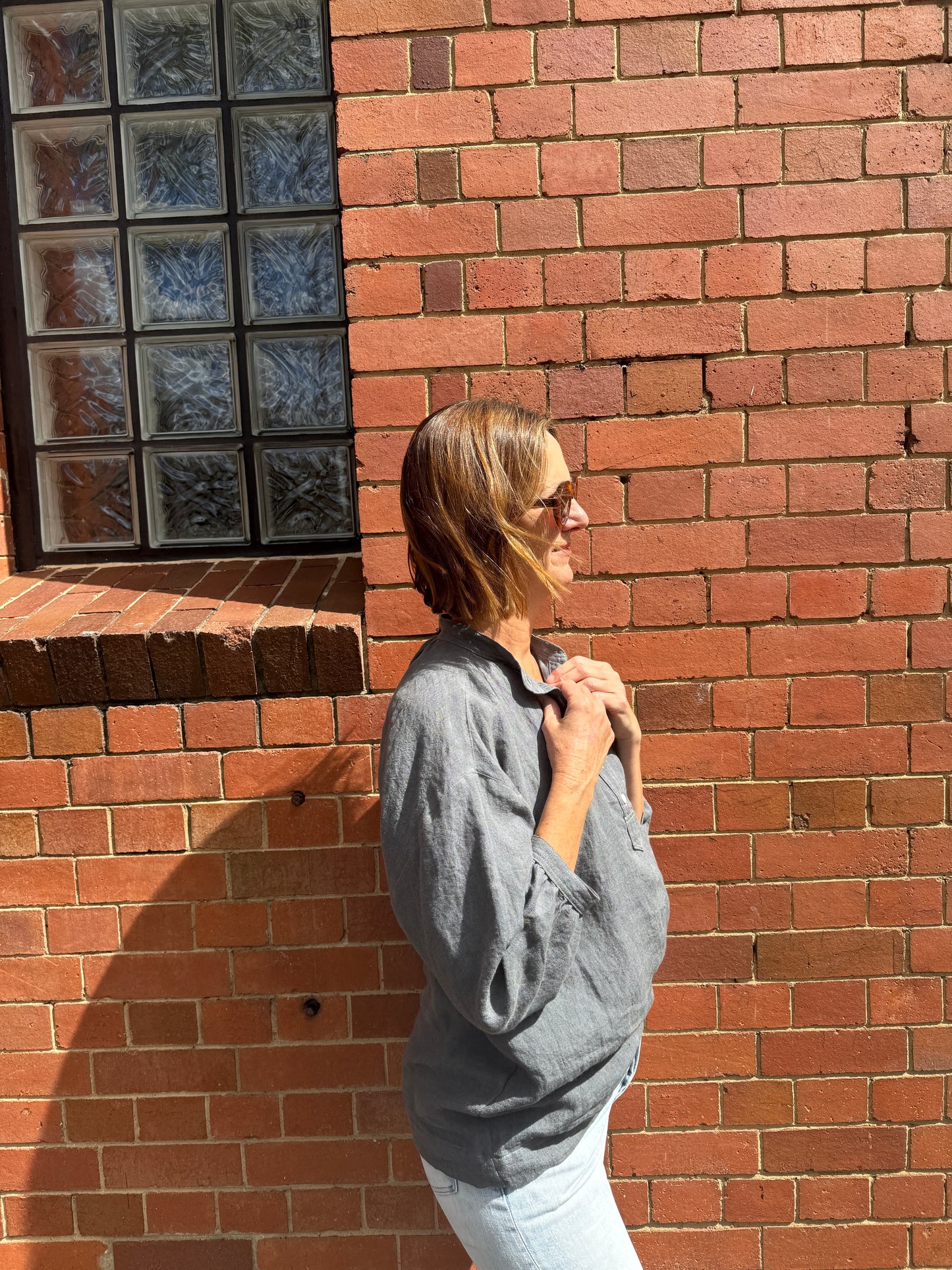 Soho blouse - slate grey