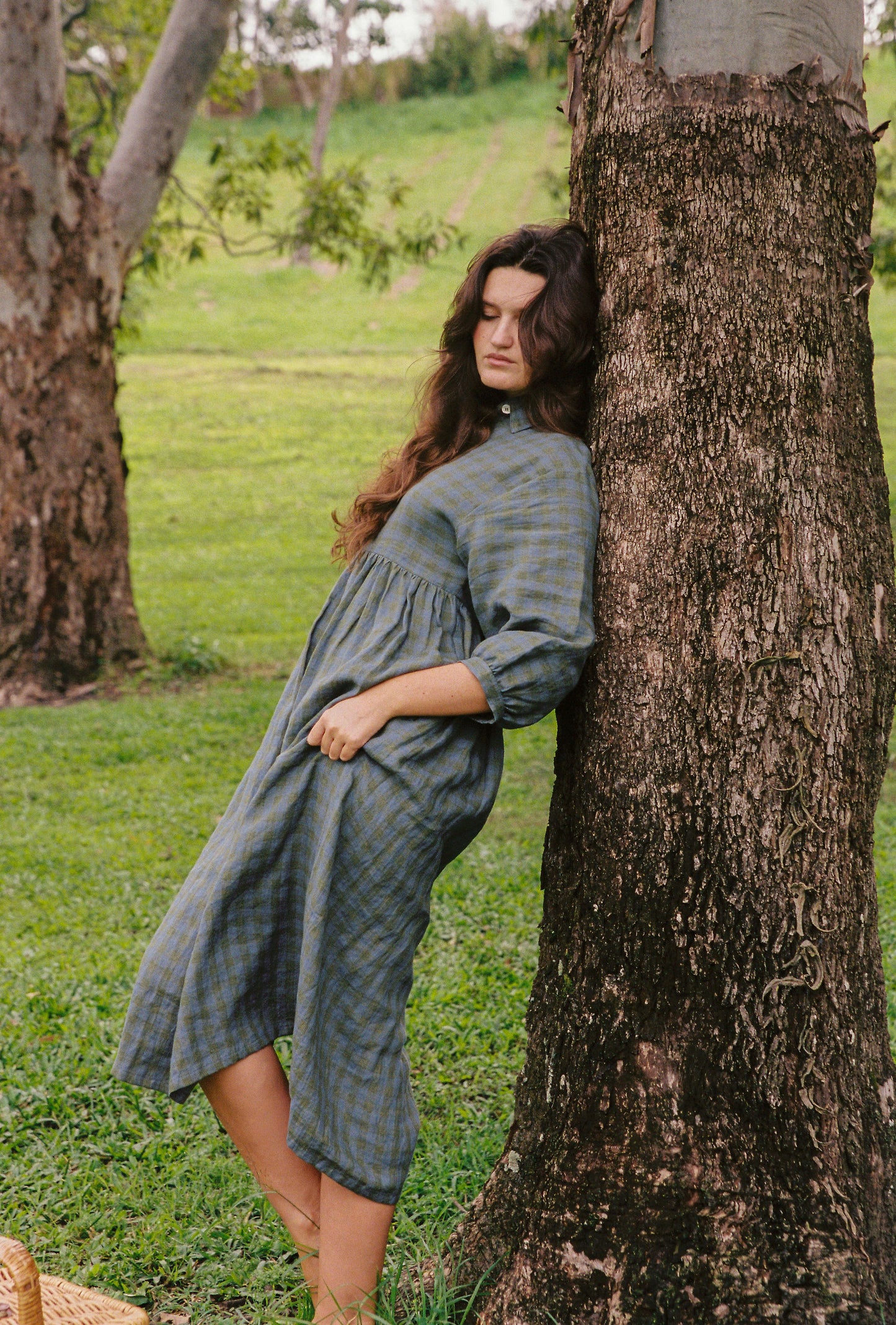 Grace dress - Moody blues