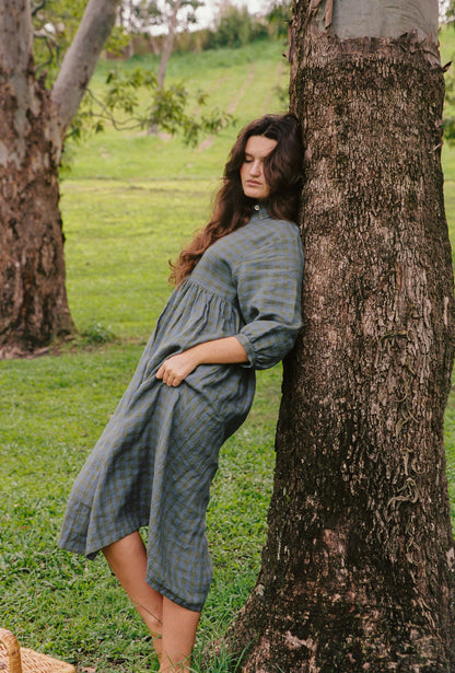 Grace dress - Moody blues