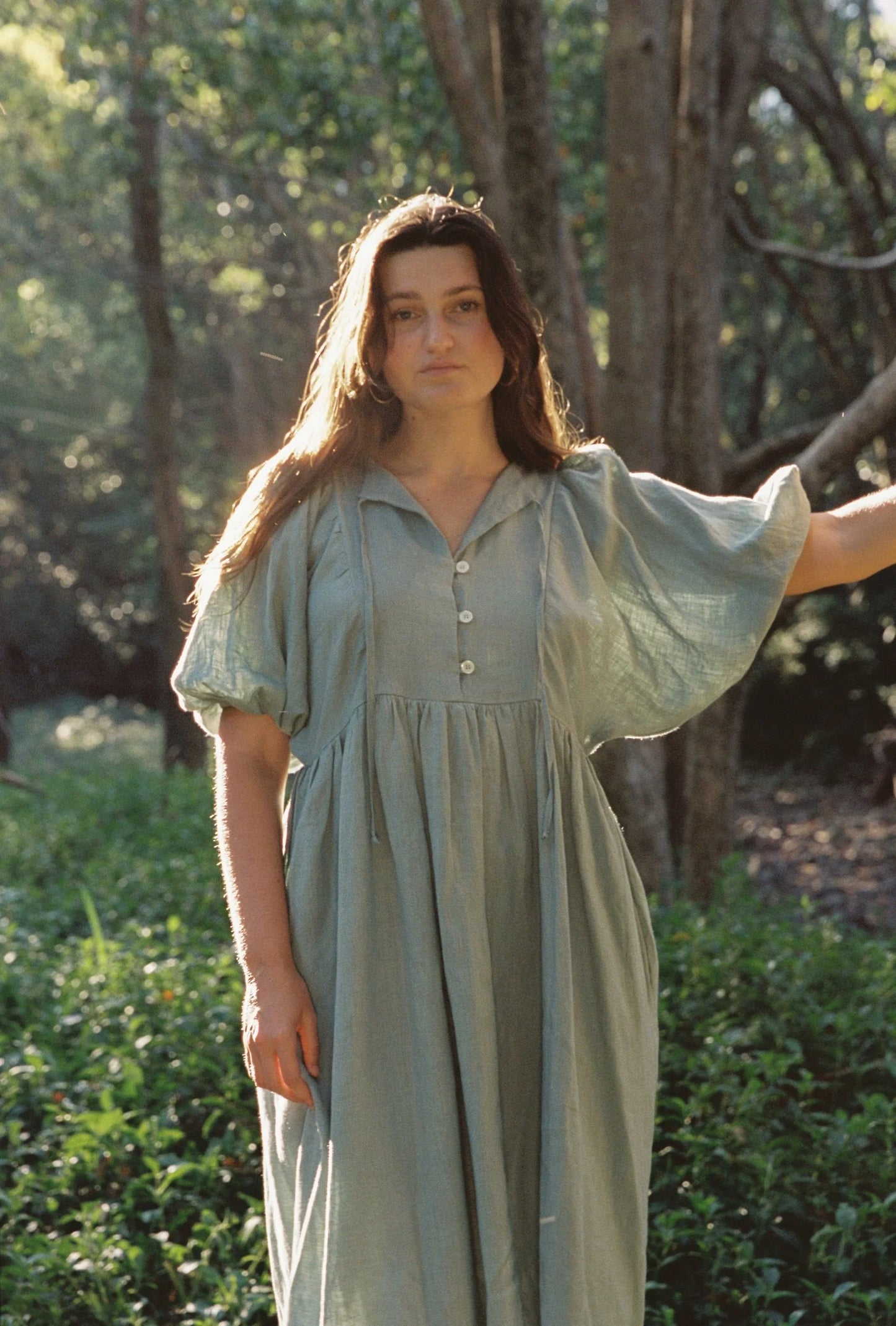 Sofia dress in Sage green