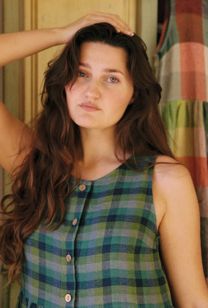 Lucia dress - Blues & greens