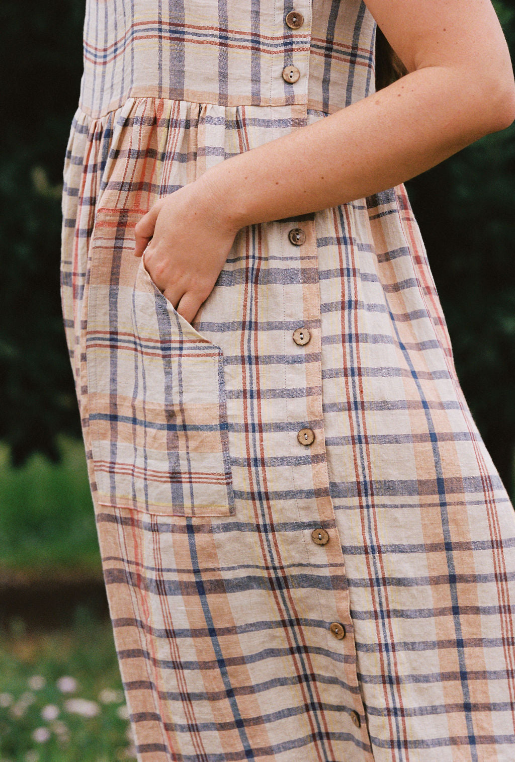 Isabella dress - Feverfew linen