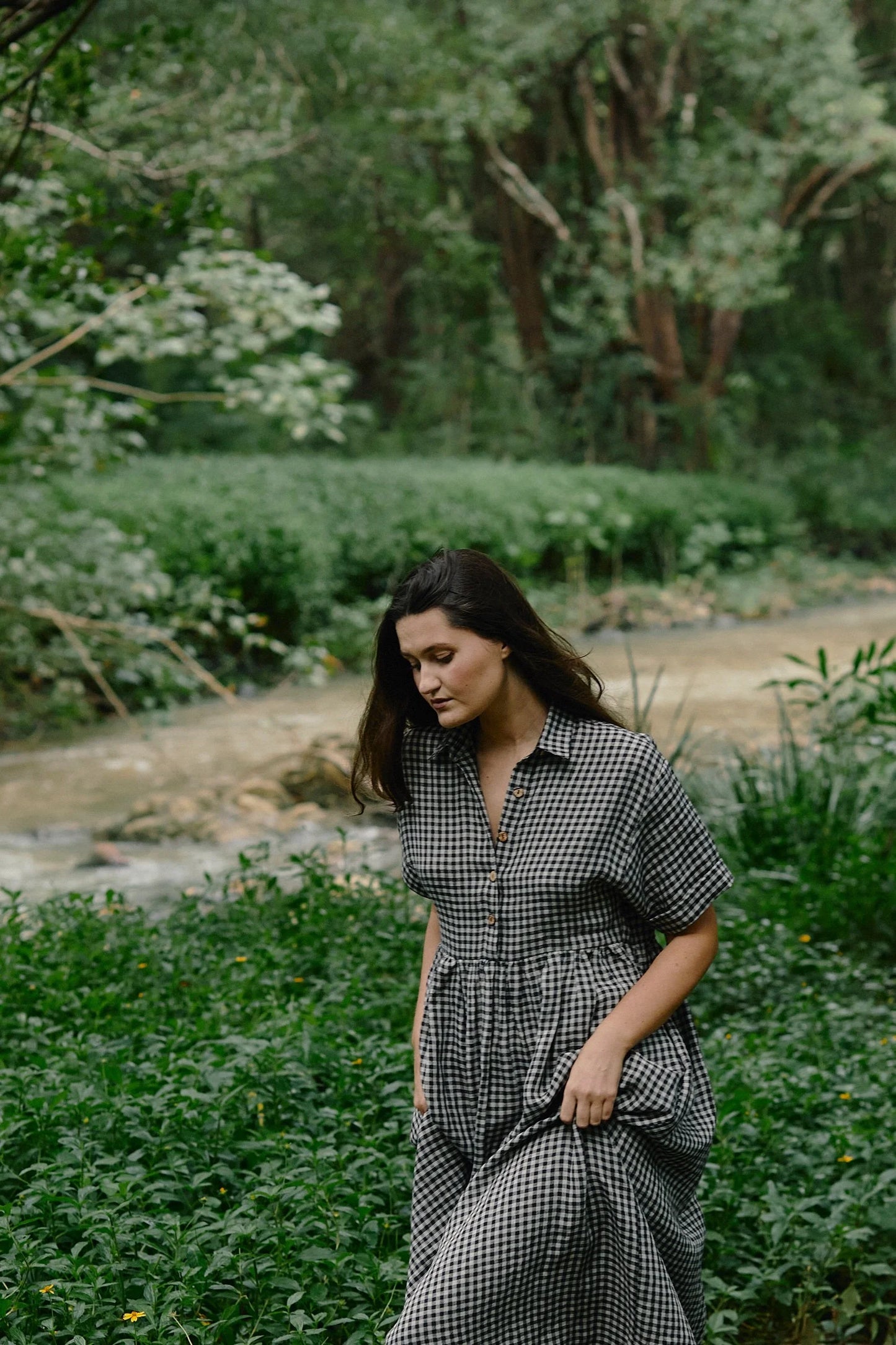Santa Fe Black & oatmeal gingham