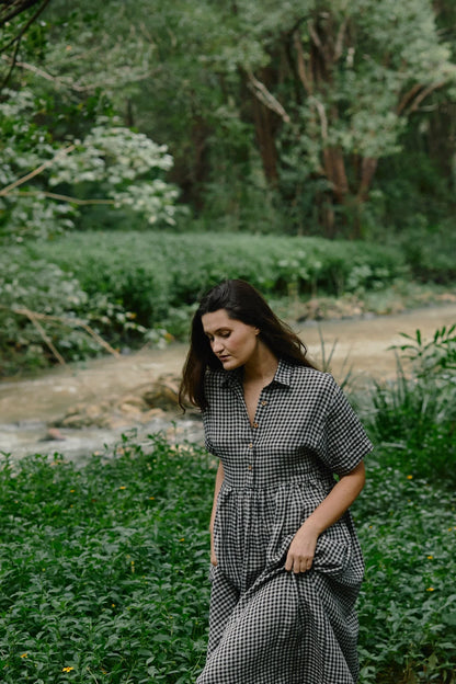 Santa Fe Black & oatmeal gingham