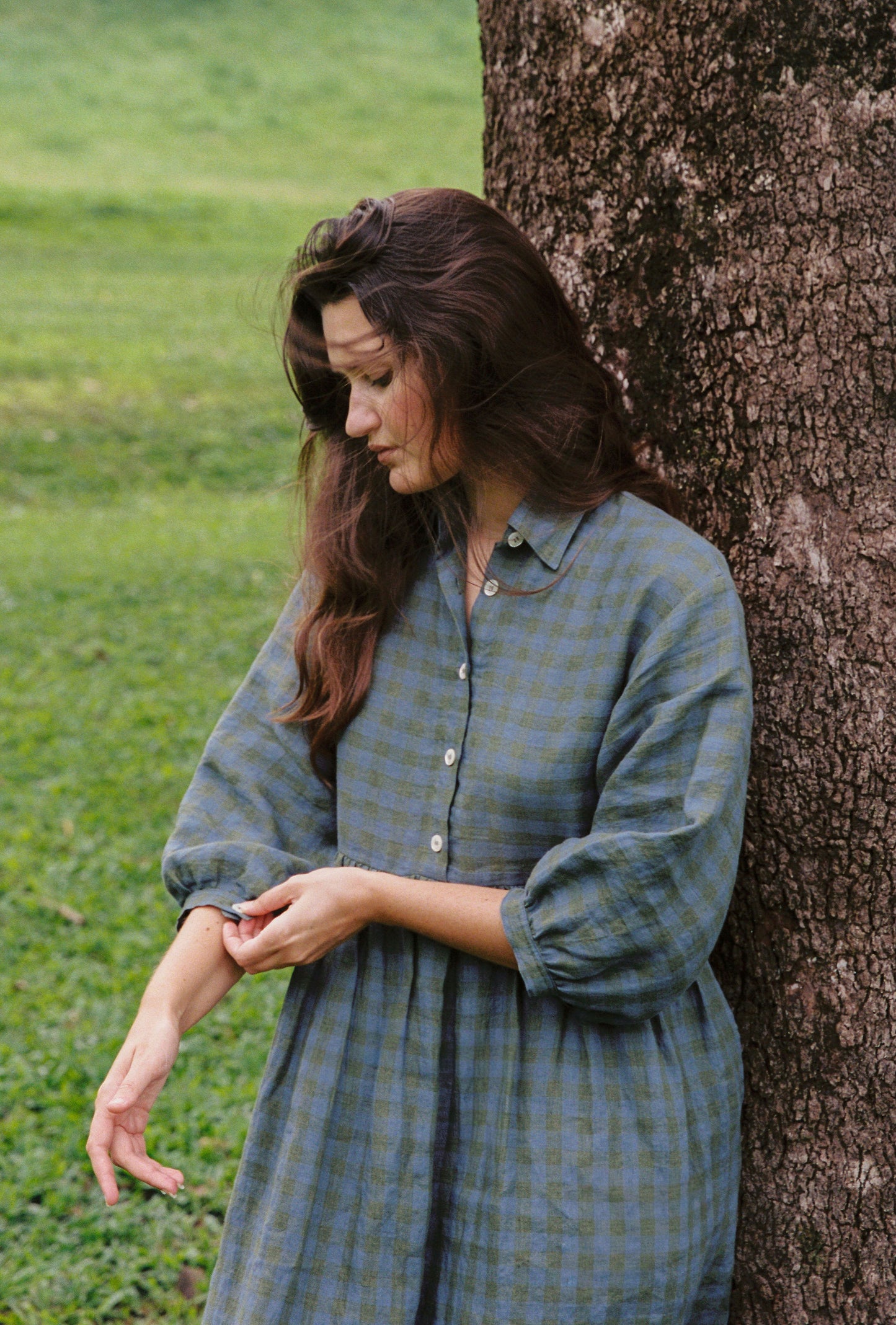 Grace dress - Moody blues