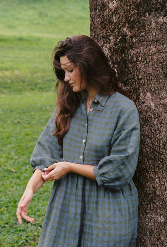 Grace dress - Moody blues