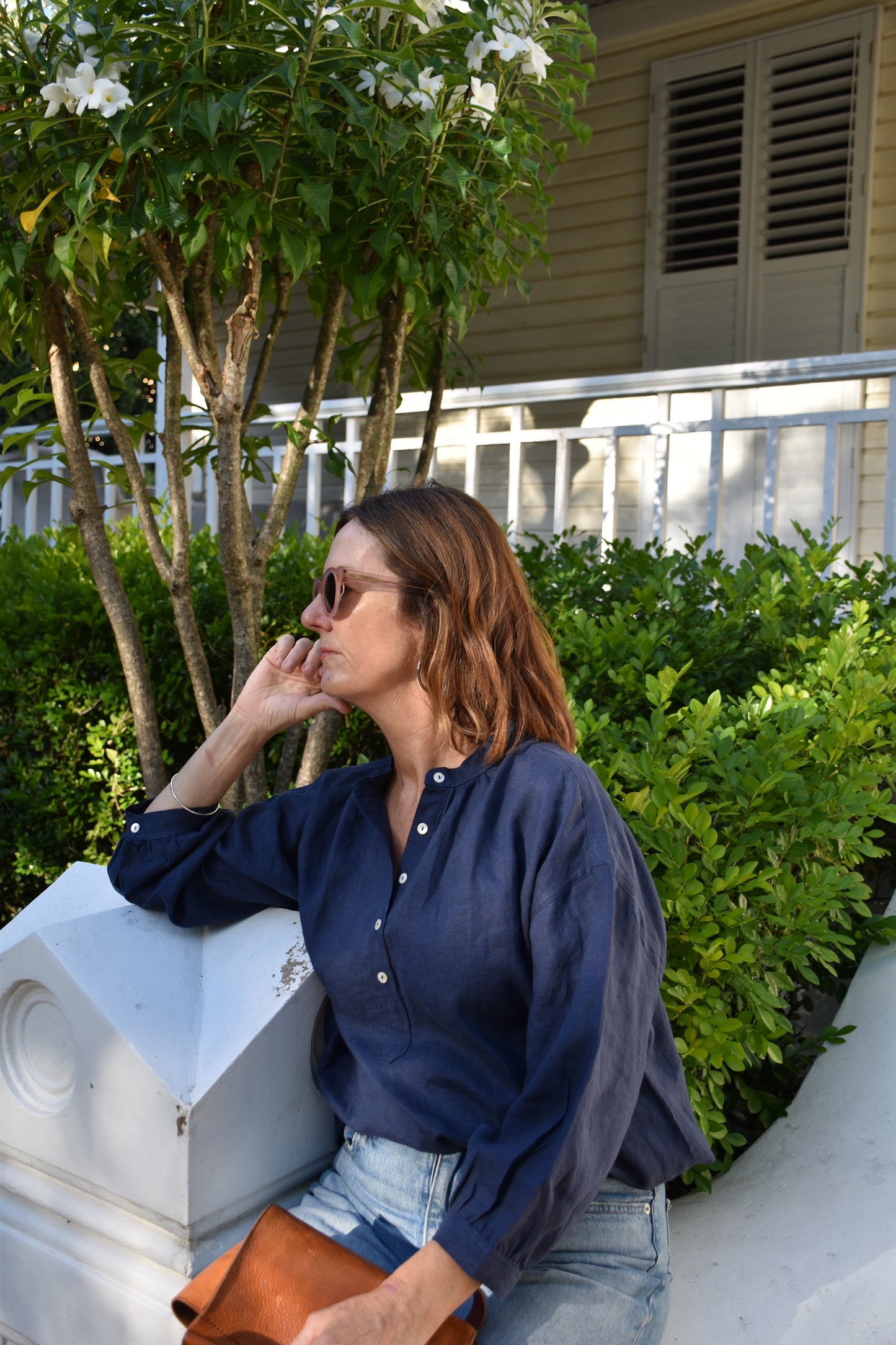 Soho blouse - Indigo linen