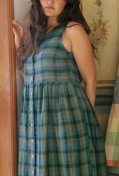 Lucia dress - Blues & greens