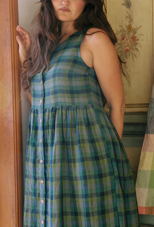 Lucia dress - Blues & greens