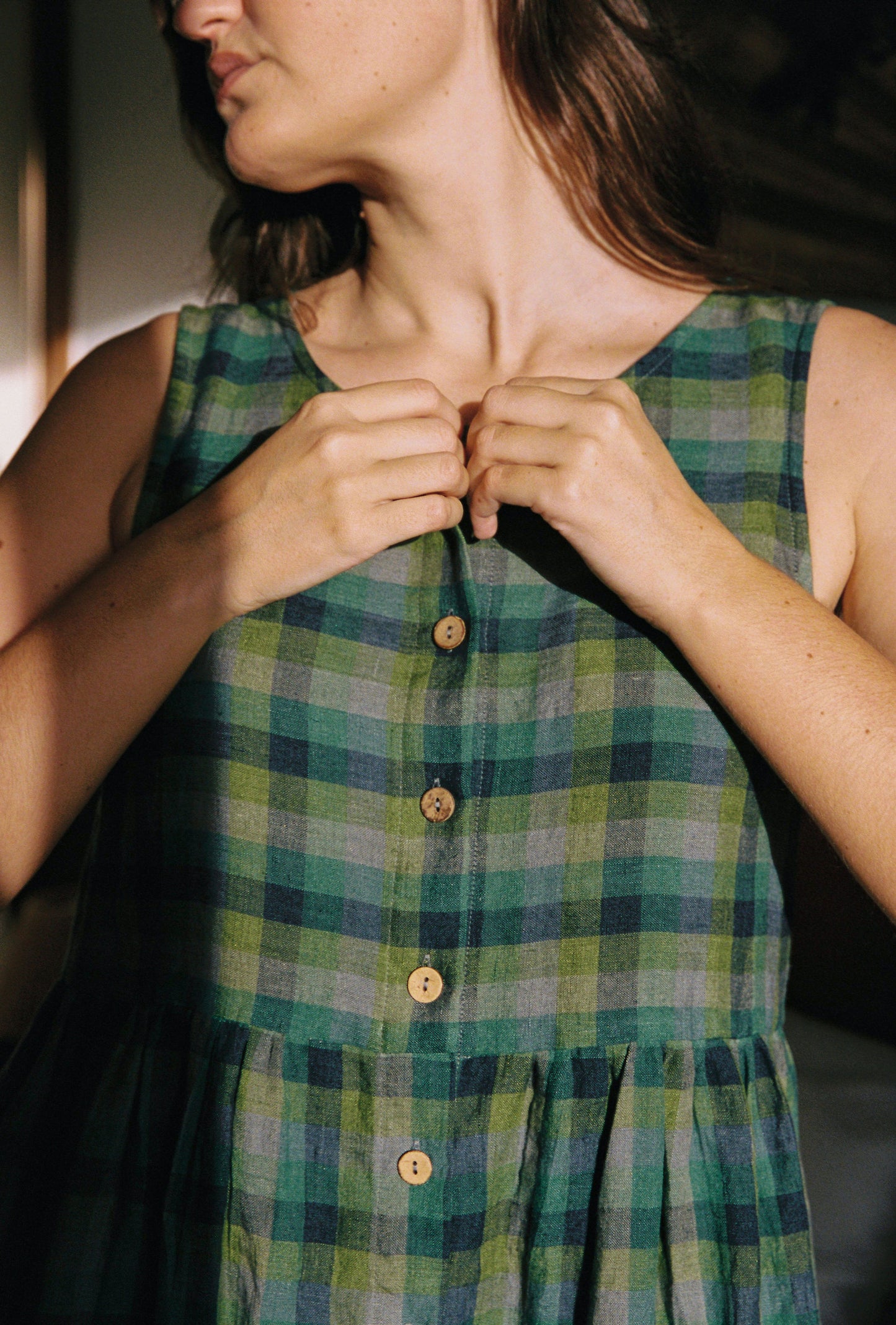 Lucia dress - Blues & greens