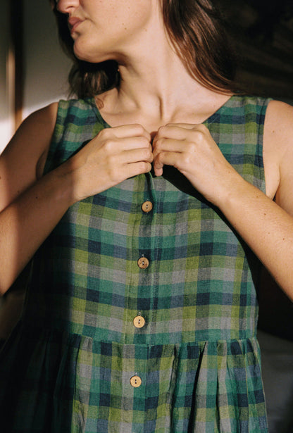 Lucia dress - Blues & greens