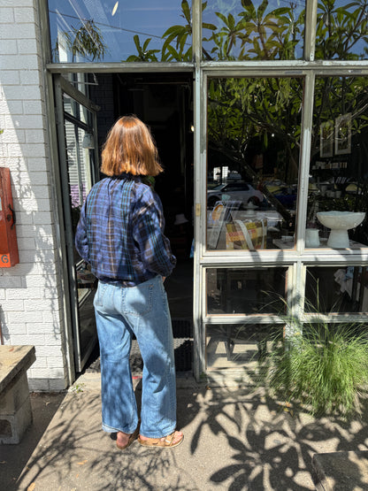 Soho blouse - Blue plaid