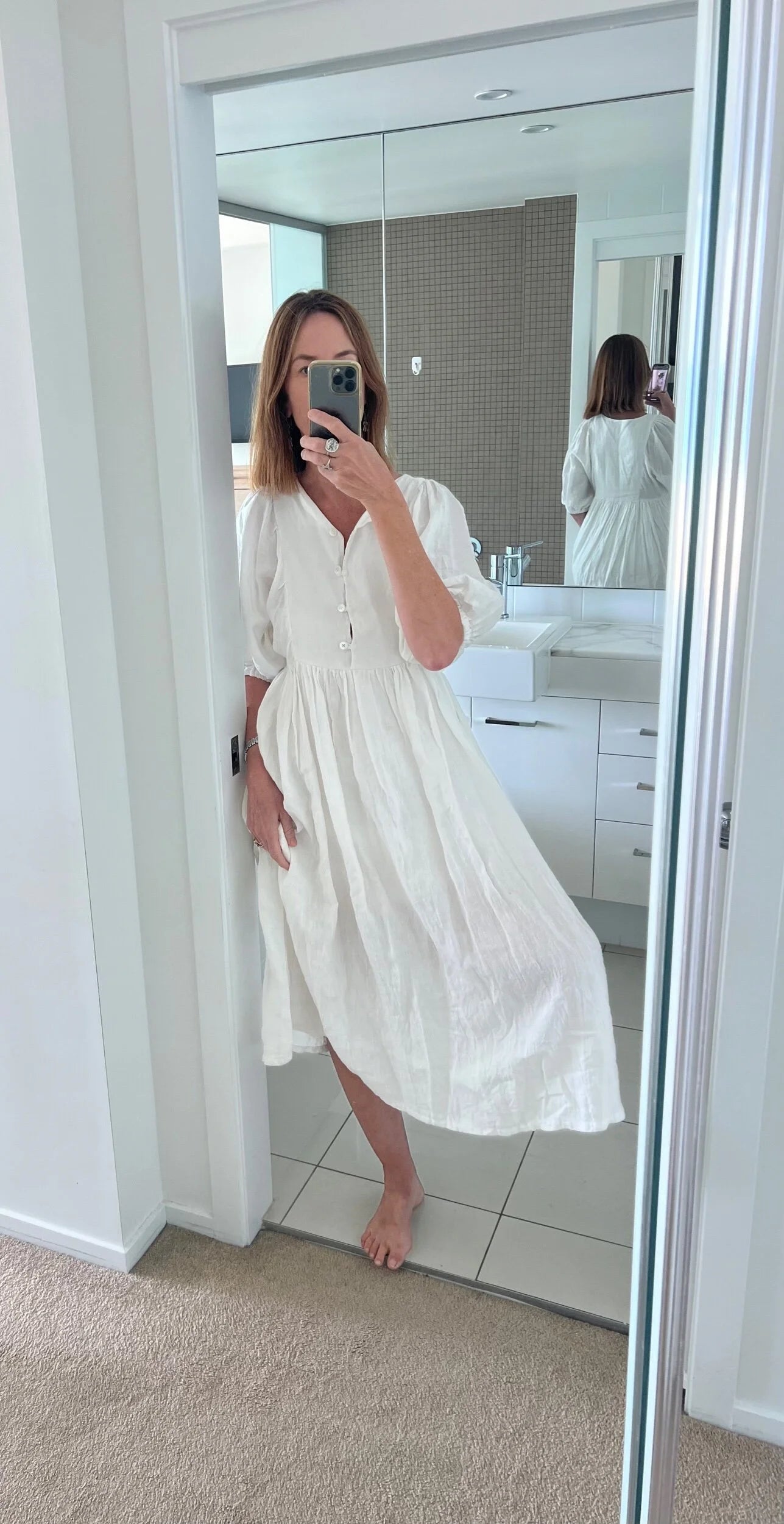Sofia Dress - Milky white