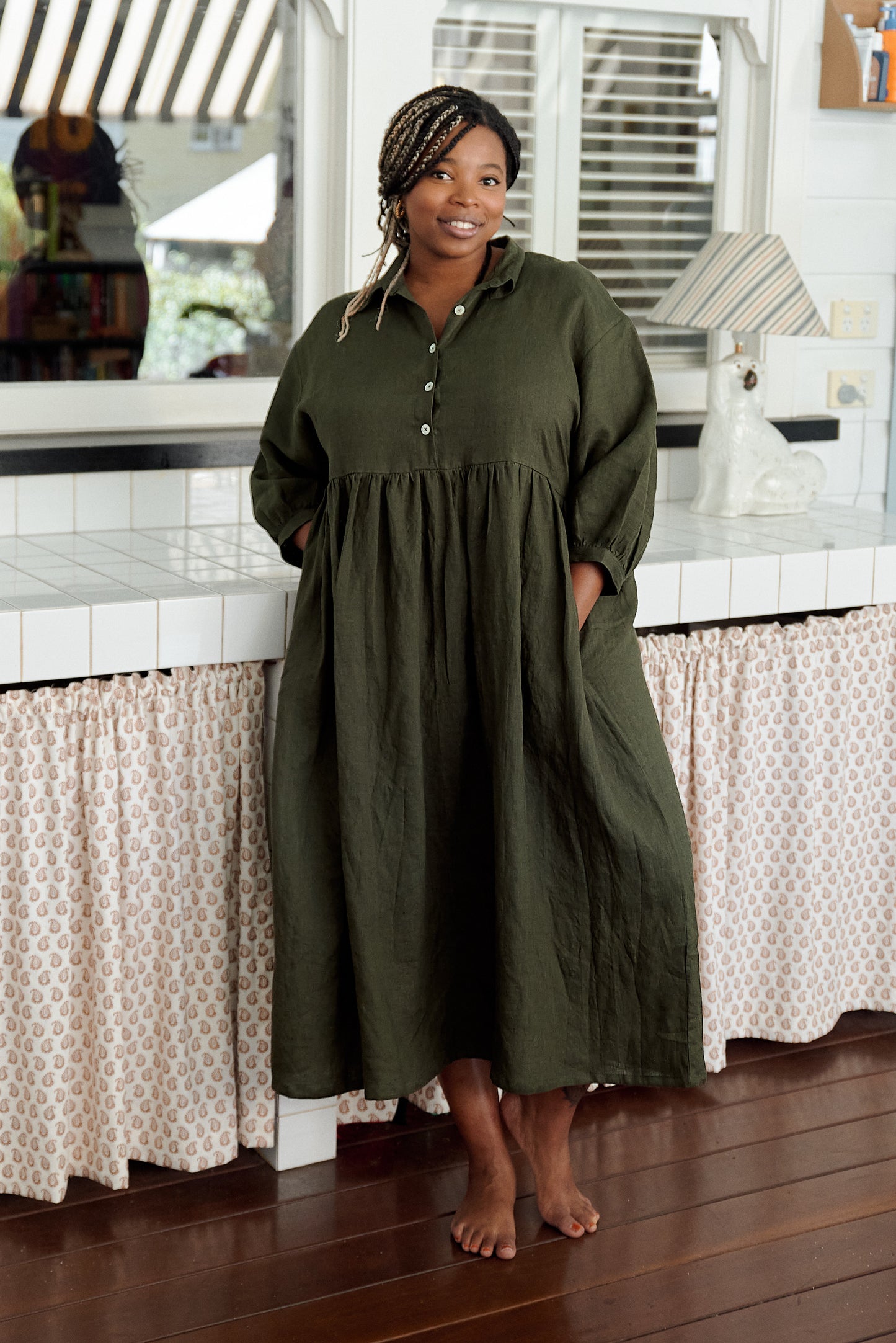 Grace dress Military green