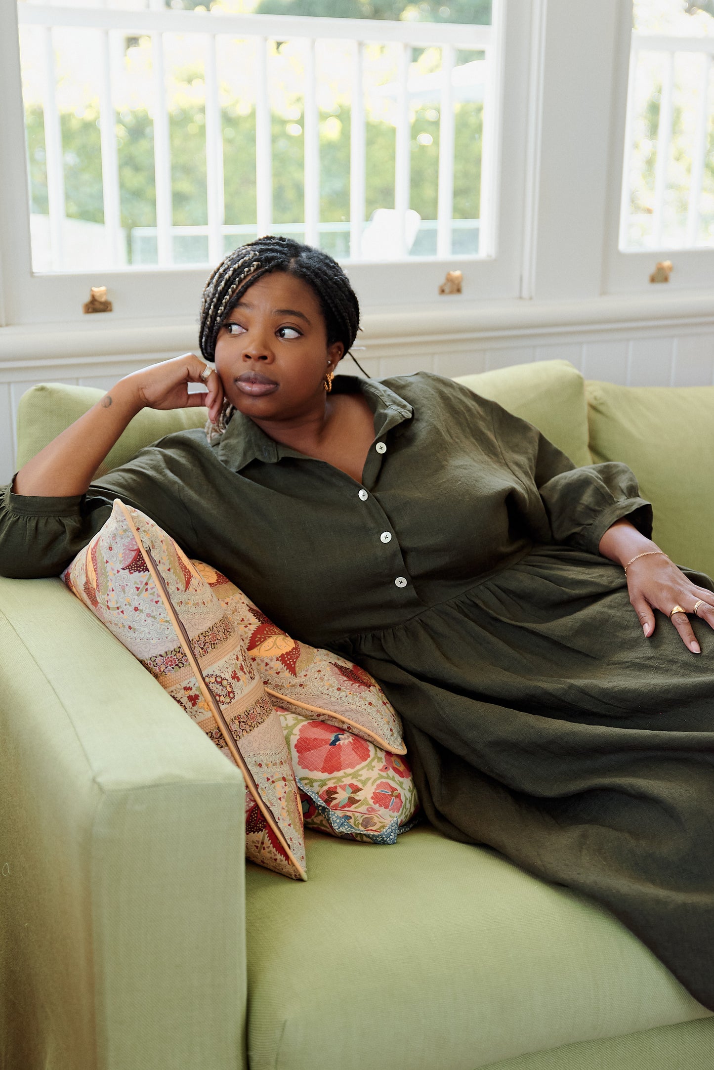 Grace dress Military green