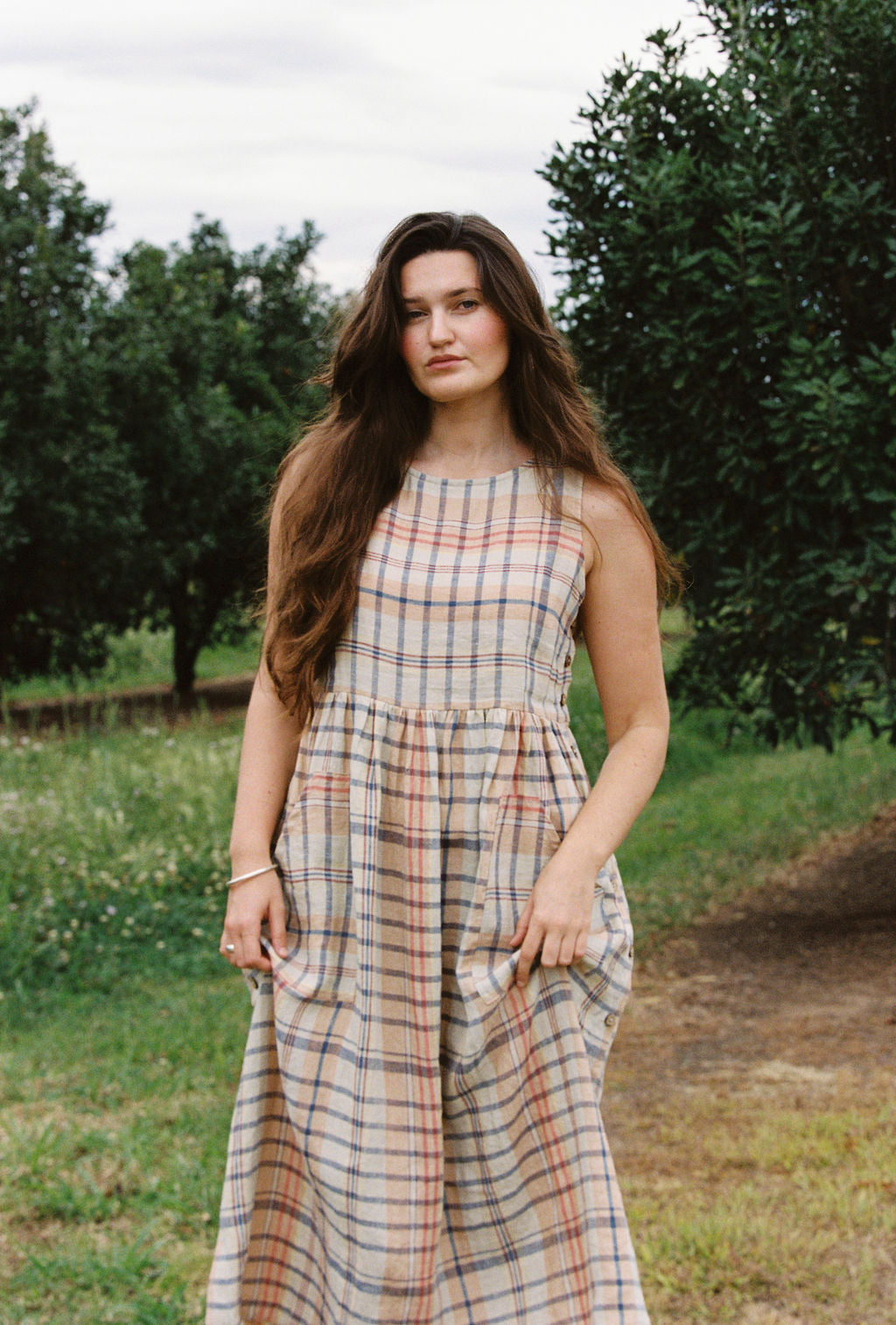 Isabella dress - Feverfew linen