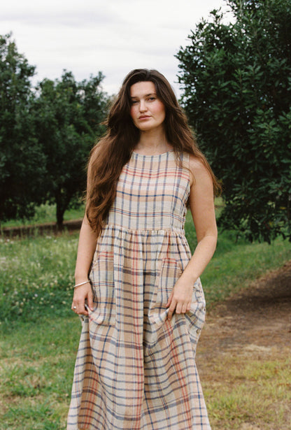 Isabella dress - Feverfew linen