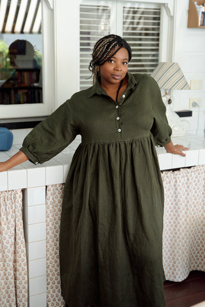 Grace dress Military green