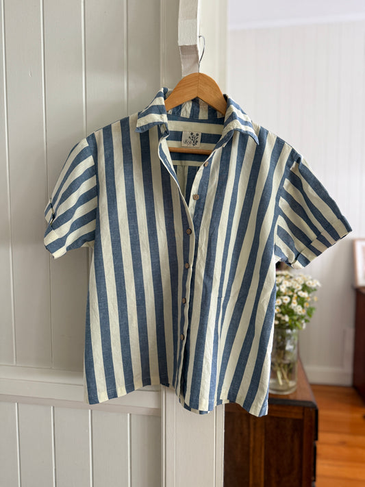 Beverly blouse - Amalfi blue stripe