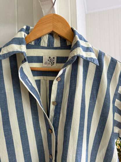 Beverly blouse - Amalfi blue stripe