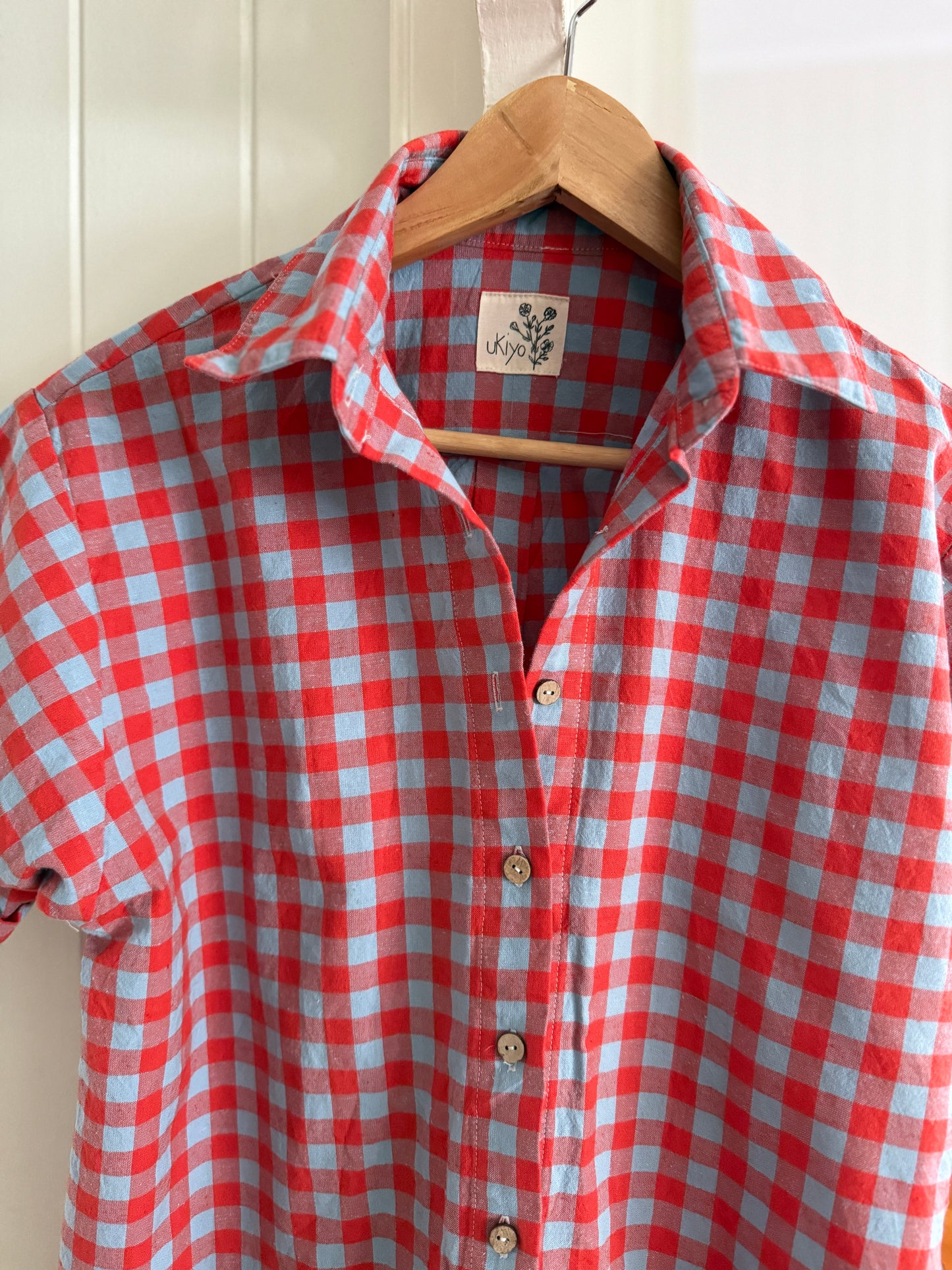 Beverly blouse - Campari check