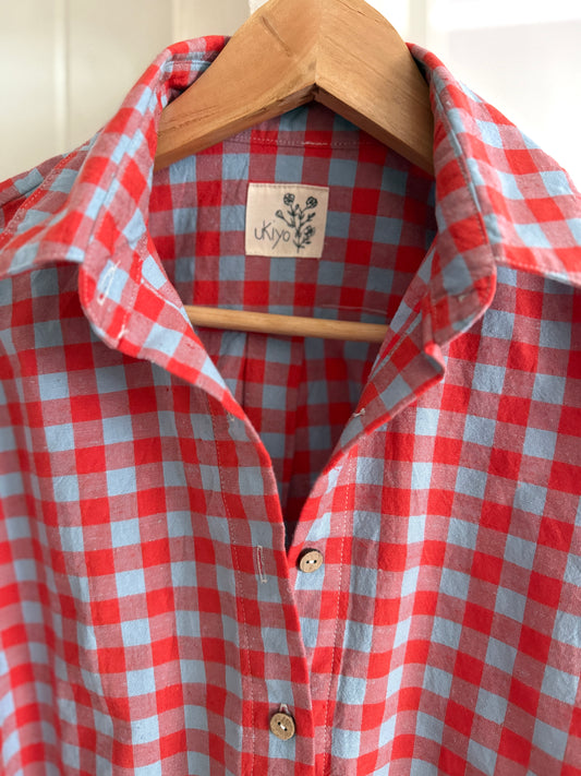 Beverly blouse - Campari check