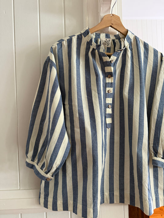 Soho blouse - Amalfi blue stripes