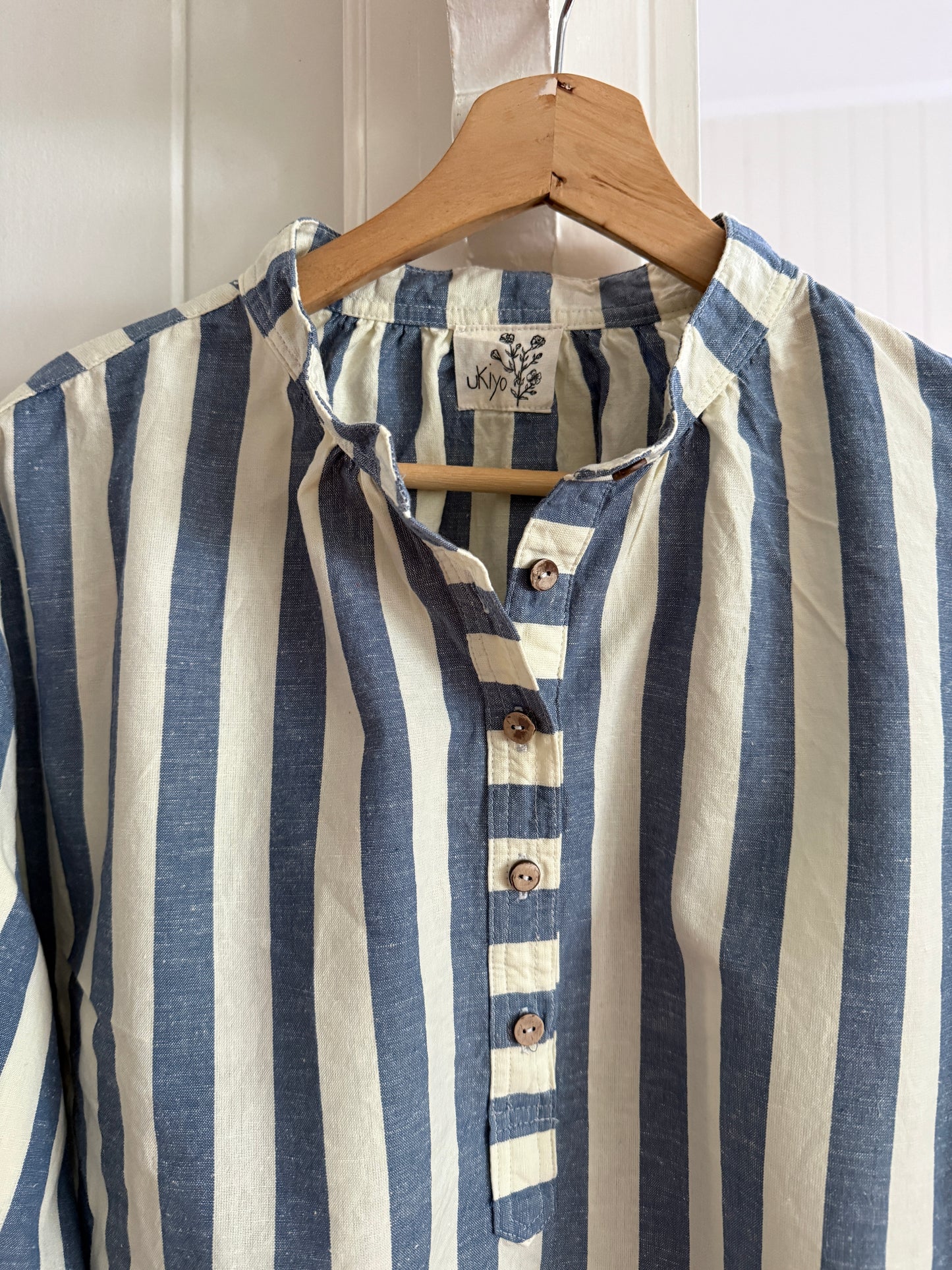 Soho blouse - Amalfi blue stripes